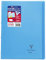 Clairefontaine 971402C - Schulheft / Heft Koverbook DIN A4 21x29,7cm, 48 Blatt 90g, französische Lineatur, Einband aus transparentem PP, 2 Klarsichthüllen + 1 Etikett, geheftet, Blau, 1 Stück