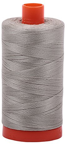 Aurifil Mako Cotton Thread Solid 50wt 1422yds Light Grey