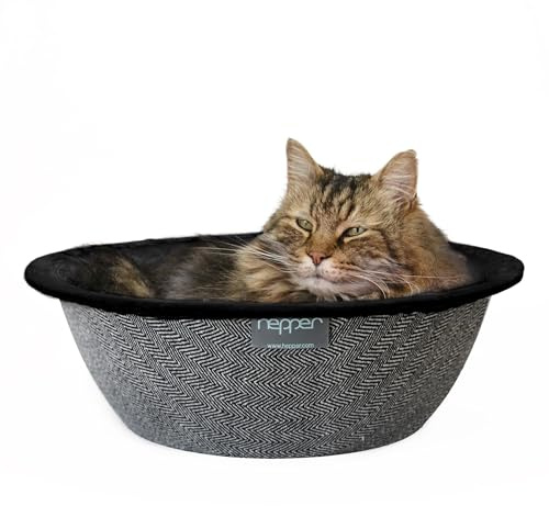 Hepper Nest Katzenbett Keep Fell Off Ihre Couch, Bett und Möbel mit der modernen Pet Bett für Katzen und kleine Hunde. Abnehmbarer, waschbarer FleeceMikrofaser Liner. Katzen Love to