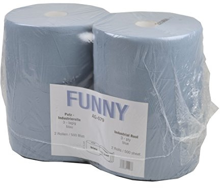 Lot de 2 rouleaux de papier de plâtre 3 épaisseurs Bleu 37,5 x 34 cm