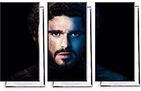 Unified Distribution Game of Thrones - Richard Madden Robb Stark - Dreiteiler (120x80 cm) - Bilder & Kunstdrucke fertig auf Leinwand aufgespannt und in erstklassiger Druckqualität