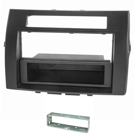 tomzz Audio 2455-081 Radioblende Metallschacht kompatibel mit Toyota Corolla Verso ZER/ZZE 2004-2009 schwarz