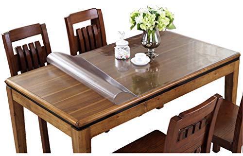 Ever Fairy Protector de Mesa Transparente de 90 x 150cm,PVC Portada de la Tabla,2 mm,para Cocina Comedor Muebles de Madera Cubierta Mantel
