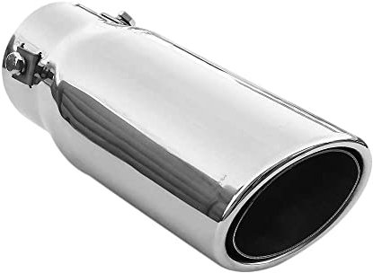 Universell Auspuffblende Oval Endrohr Edelstahl Auto Endrohrblenden Auspuffendrohr Auspuffrohr Tuning Schalldampf Blende Sport Rund Chrom Auspuffspitzen