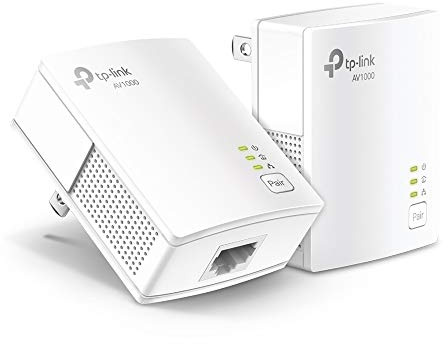 TP-Link AV1000 Powerline Ethernet Adapter KIT - Gigabit Port, Plug Pair &Play, Ethernet Over Power, Nano Size, Power Saving Mode, Network Adapter, Free Expert Help (TL-PA7017 KIT)