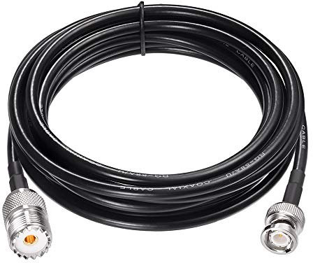 Eightwood UHF SO239 to BNC Male Antenna Extension Cable Coax RG58 10 Feet for CB Amateur Two-Way Ham Radio Antenna Analyzer Radio Scanner SWR Meter