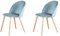 GrandCA HOME Lot de 2 Chaises de Salle à Manger en Velours, Chaises de Cuisine avec Coussin de Siège en Velours Doux, Chaises de Salle à Manger Latérales Rembourrées pour Salon, Vert
