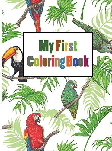 My First Coloring Book: Paint by Sticker Kids Zoo Animals