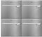 Frabox® 4-Fach Briefkastenanlage in Edelstahl - Letterbox - Made in Germany - super Regenschutz & langlebig - Hochwertiger Edelstahl - Mehrfamilienhaus