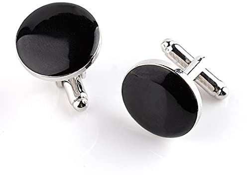 BN 1 Paar Manschettenknöpfe, Herren Manschettenknöpfe für Herren Shirt Business Hochzeit oder als Geburtstagsgeschenk, schwarz