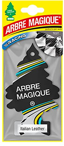 Arbre Magique Mono, Parfum Auto, Parfum Cuir Italien, Parfum Chaud et Enveloppant, Dure jusqu'à 7 Semaines, Fabriqué en Italie, Lot de 1 Pièce