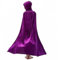 Mmnuagebleu Unisex Adulto Halloween Velluto Robe Mantello con Cappuccio Lungo Costume da Strega Vampiro Raven Cosplay Mantelli Robe-Viola, XL (per 175-200cm)