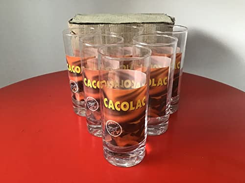 Lot de 6 verres cacolac chocolat neuf
