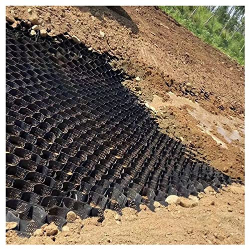 SHUGUANGGUDE HDPE-Geo-Gitter,Geo-Raster für Stützmauern,Kies-Stabilisator-Gitter,Rasengitter Geogitter,Wabengitter Gitterplatten,Gehwege Und Landschaftsbau Rasengitter Kiesw,4 * 5m(13.12 * 16.4ft)