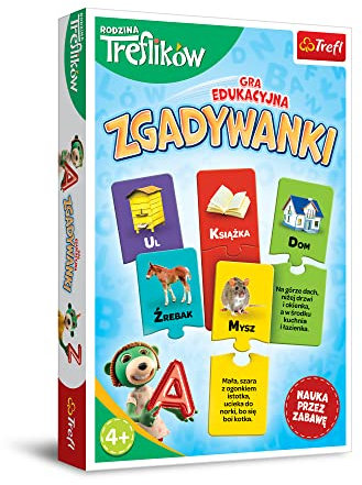 Trefl - Ratespiel - Lernspiel, Puzzles Puzzle, Worte teilen, Silben teilen, Lernen Durch Spielen, Spiel mit den Helden Märchen Familie Treflik, für Kinder ab 4 Jahren