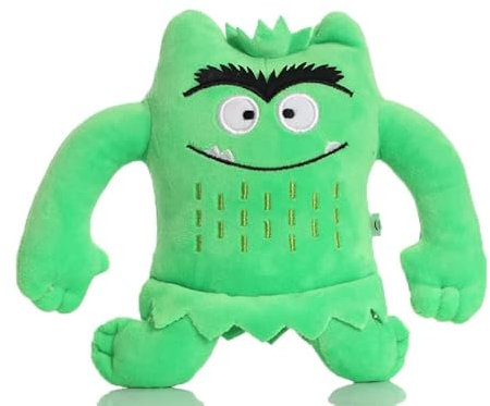 Niedliches Monster Plüsch 15cm, Mein emotionales kleines Monster Cartoon Puppe Die Farbe Rot/Blau Monster weiches Plüschtier für Weihnachten Geburtstag Geschenke (Grün)