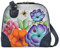 Anna by Anuschka Damen Women's Leather Small Zip-Around Handbag, Multi Compartment Organizer, handbemalt, echtes Leder, klein, mehrere Fächer, Reißverschluss, Paradise Found Grey