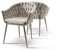 Destiny Sessel Molino 2er Set stapelbar, Aluminium + Rope, Taupe