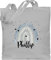 Baumwolltasche - Boho - Regenbogen Name - Unisize - Hellgrau - personalisierte stofftasche kinder stoffbeutel bohemian rainbow beutel regenbogentasche jutebeutel kita individuell bedrucken