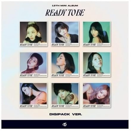 TWICE READY TO BE 12th Mini Album DIgipack Version CD+POB+Folding poster on pack+Photobook+Photocard+Sticker+Tracking Sealed (9 Version SET)