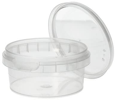 PAPSTAR 456 Feinkostbecher, PP rund 180 ml Ø 9,5 cm · 4,5 cm transparent mit Originalitätsverschluss rund