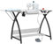 Sew Ready Comet Plus Hobby Nähtisch mit Seiten- und Unterregal, 115,6 cm B x 59,7 cm T x 76,2 cm H, Schwarz/Weiß