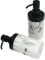 Suanti White Marmor Art Seifenspender Set von 2 für Badezimmer Countertop, Küchenspüle, dekorative Weitmund Harz Seifenflaschen mit matten schwarzen Pumpen bis 10 oz