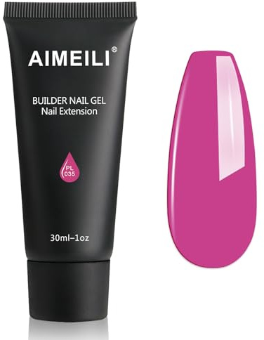 AIMEILI Nail Extension Gel 30ML, False Nail Acrylic UV LED Enhancement Thickening for DIY Salon Nail Art Design 035