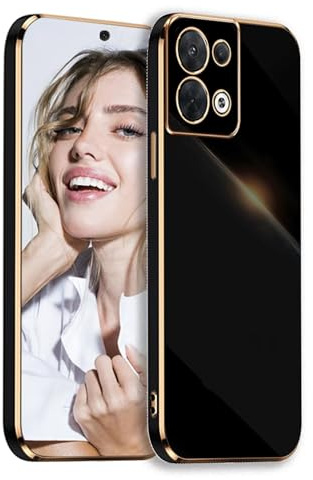 POUHYE Cover per Oppo Reno 8 Pro 5G Custodia Originale, Sottile Morbido Silicone Cover con Protezione Fotocamera, TPU Antiurto Protezione Case per Oppo Reno 8 Pro 5G Nero