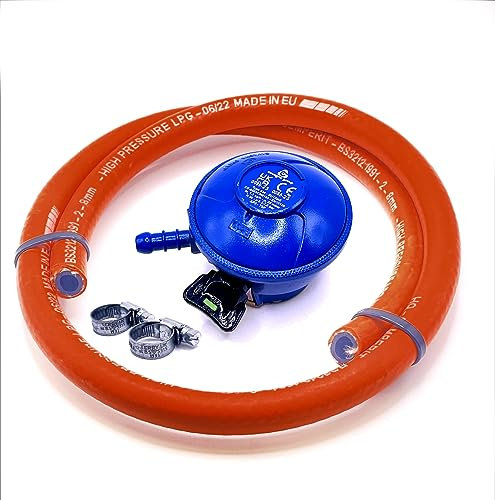 DN Autogas Parts 21mm clip on type butane gas pressure regulator 1.3Kg/h + high pressure hose 1 meter