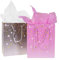2 Stück Geschenktüten 23× 18× 10cm Geschenktasche Papiertüten mit Henkel, Geschenktüten Geburtstag für Geburtstag Hochzeit Feier Party Weihnachten(Lila, Grau)
