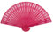 Abanico plegable para bodas y fiestas, diseño floral, color fucsia