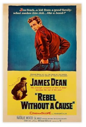 ZOLULA Filmposter Rebel Without A Cause – Filmposter auf Leinwand, Schlafzimmer, Dekoration, Sport, Landschaft, Büro, Raumdekoration, Geschenk, ungerahmt, 30 x 45 cm