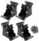 Cokritsm 4 PièCes CharnièRes Pliante Autobloquantess,Raccord De Jambe Pliable,CharnièRe Pliante Autobloquante De 90 DegréS, CharnièRes De Support Autobloquantes Noir