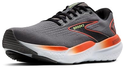 BROOKS Herren Glycerin 21 Sneaker, Grau/Mandarinrot/Grün, 49.5 EU