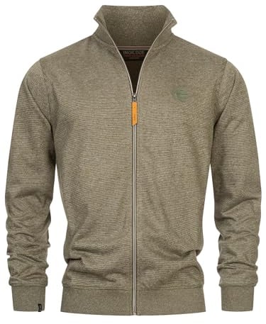 Indicode Herren INYanic Sweatjacke Herrenjacke Cradigan mit Stehkragen | Sportliche Sweatjacke für Outdoor und Sport, Cardigan, Herrenjacke, Sportjacke, Freizeitjacke, Zip Jacke für Männer