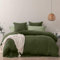 Gezu Housse de Couette 220x240 Vert Couleur Unie Modern Toucher Coton Parure de Lit Adulte 2 Personnes Plus Doux et Plus Confortable Linge de Lit 1 Taie d'oreiller 65x65cm avec Fermeture Eclair