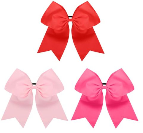 HDGSAFD Lot de 3 épingles à cheveux en forme de nœud pour fille - Accessoires de cheveux - Rose fruit rouge - 20,5 cm - Pour fille