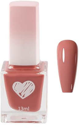 Dark Pink Nail Polish, Taro Pink Quick Dry Nail Varnish, Long Lasting Chip Resistant No UV, Easy Application Natural for DIY Nail Art, 13ML (One Size)