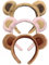UILYNIU 3 Stück Tier Stirnbänder für Kinder Erwachsener, Bärenohren Stirnbänder Mäuschen Stirnband, Tierohr Haarreif Damen Mädchen, Tiere Haarbänder Kopfbedeckung für Halloween Kostüm (3PCS, M)