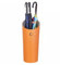 HYUFEIAO Dekoratives freistehendes Schirmregal aus Leder, Schirmständer mit Stockhalter (Farbe: Orange) (Orange, Einheitsgröße)