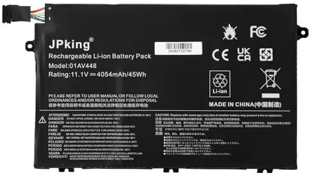 JPking 01AV448 L17L3P51 L17C3P51 Laptop Akku für Lenovo ThinkPad E480 E485 E490 E495 E580 E585 E590 E595 E14 E15 01AV445 01AV446 01AV447 L17M3P52 L17M3P51 SB10K97607 SB10K97608 SB10K97609