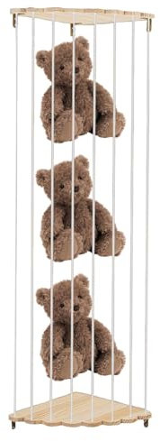 -Kuscheltier-Aufbewahrungs-Eckkäfig, Stofftier-Halter, Kinderzimmer-Kuscheltier-Halter, Eck-Kuscheltier-Aufbewahrungshalter, höhenverstellbarer Aufbewahrungs-Organizer
