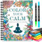 adult coloring book for women，Malbuch für Erwachsene mit 36 Dual-Tip-Markern, 30 Mustern, Spiralbindung – Malbücher zur Entspannung, Angstreduzierung und Achtsamkeit – Entspannungsgeschenke für Frauen