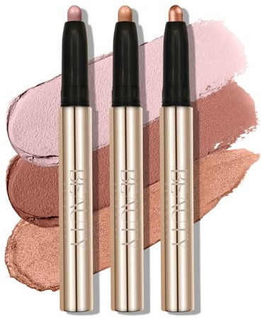 3PCS Lidschatten Stick Weiche Cremige Matte Schimmer Lidschatten Bleistift Crayon Hervorhebung Pigmentierter glänzender Lidschatten Bleistift Wasserdichter Classy Schimmer Lidschatten Sticks Set (#G)