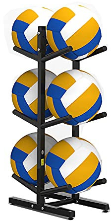 Support de rangement pour ballons de sport 3/5 couches, support de rangement pour basket-ball, organisateur d'équipement de sport de garage autonome, support d'affichage vertical amovible d'intérieu