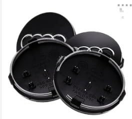 MKKZLPN Nabendeckel 4 Stück Radkappen für Auto Radnabendeckel Felgendeckel Felgenkappen Nabenkappen Wheel Caps Radnabenabdeckung Schwarz 60MM