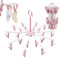NVGFTG 2 Stück Sockentrockner Wäscheständer Trockenkarussell mit 40 Clips Mini Wäschespinne Klein Sockenhänger Faltbarer Sockenhalter Wäscheständer für Socken Unterwäsche Kleine Kleidung (Rosa)