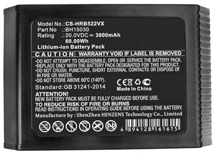 LaiCaiLO 2000mAh/3000mAh/4900mAh Vacuum Cleaner Battery BH15030, BH25040 Compatible for VAX SpotlessGo Cordless(3000mAh)