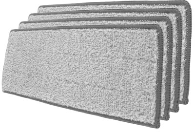 KOCKSHION 4pezzi Panni Per Mop Microfibra Lavabili e Riutilizzabili Compatibili Con Pulizia Di Pavimenti Piastrelle e Marmo Superficie Di Pulizia Ampia Assorbimento Di Polvere e Pelo Di